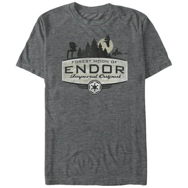 Men's Star Wars Endor Imperial Outpost  Graphic Tee Charcoal Heather 2X Large