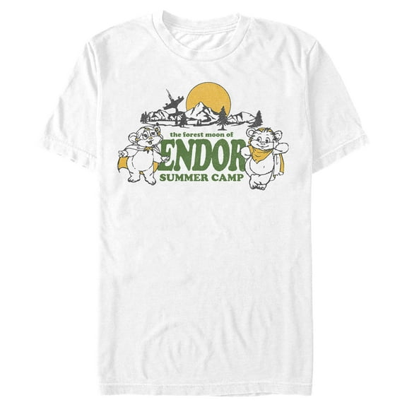 Men's Star Wars Endor Summer Camp  Graphic Tee White Medium