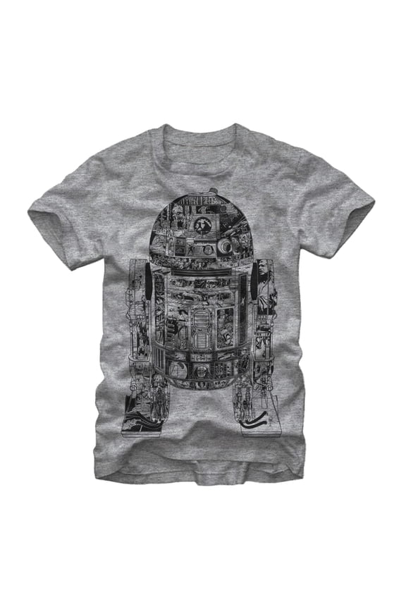 Men's Star Wars Epic R2-D2 Graphic Tee Athletic Heather 2X Large