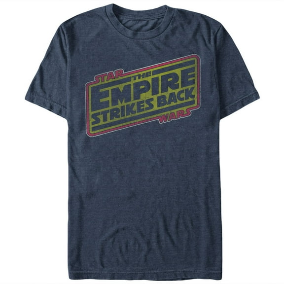 Men's Star Wars Episode V Logo  Graphic Tee Navy Heather Large