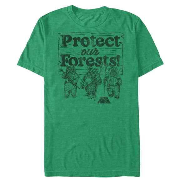 Star Wars Men's Ewok Protect Our Forests Graphic Tee,