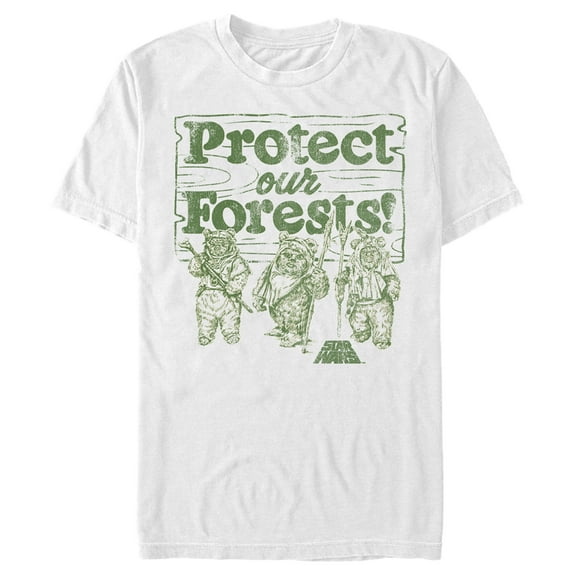 Star Wars Men's Ewok Protect Our Forests Graphic Tee,