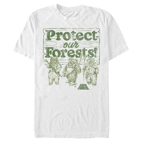 Star Wars Men's Ewok Protect Our Forests Graphic Tee,