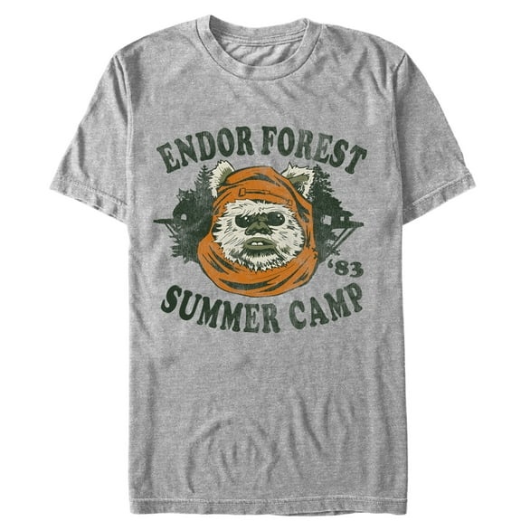 Men's Star Wars Ewok Summer Camp  Graphic Tee Athletic Heather Medium