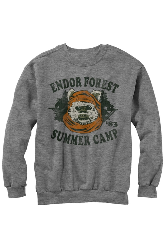 Men's Star Wars Ewok Summer Camp Sweatshirt Athletic Heather Medium