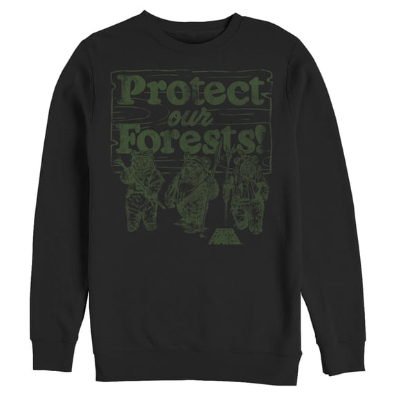 Mens Star Wars Ewok Protect Our Forests Sweatshirt