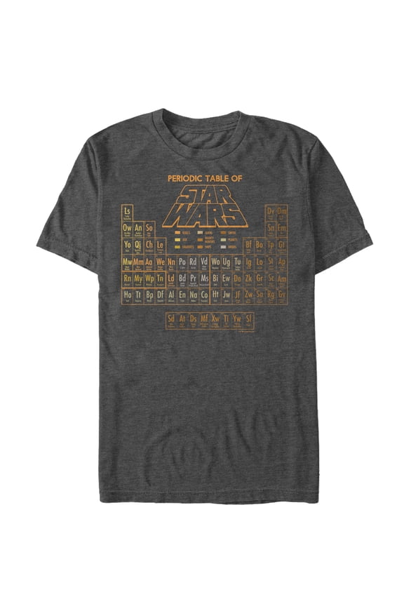 Men's Star Wars Fade Periodic Table of Elements Graphic Tee Charcoal Heather X Large