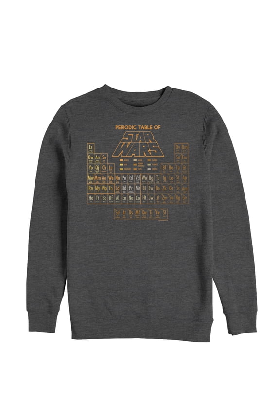 Men's Star Wars Fade Periodic Table of Elements Sweatshirt Charcoal Heather Small