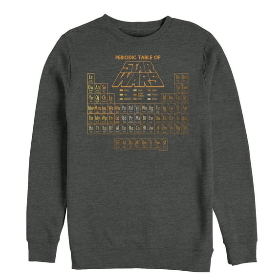 Men's Star Wars Fade Periodic Table of Elements Sweatshirt Charcoal Heather Small