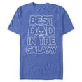 thumbnail image 1 of Men's Star Wars Father's Day Best Dad Darth Vader Helmet Graphic Tee Royal Blue Heather Large, 1 of 5