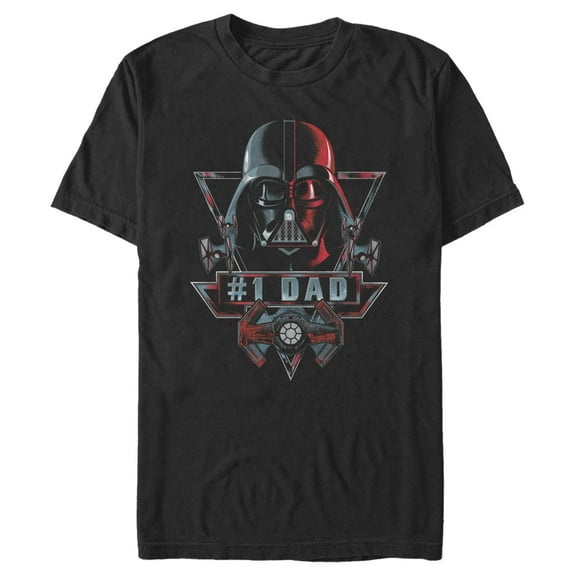 Men's Star Wars Father's Day Darth Vader #1 Dad  Graphic Tee Black 2X Large