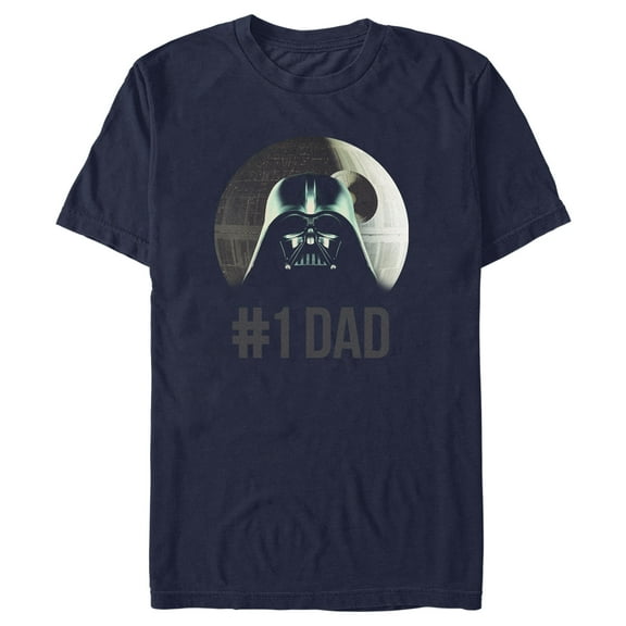 Men's Star Wars Father's Day Deathstar #1 Dad Graphic Tee Navy Blue 3X Large