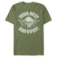 thumbnail image 1 of Men's Star Wars Father's Day Yoda Best Dad Ever  Graphic Tee Military Green Small, 1 of 4