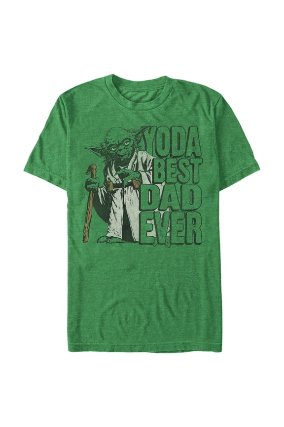 Men's Star Wars Father's Day Yoda Best Graphic Tee Kelly Heather Large