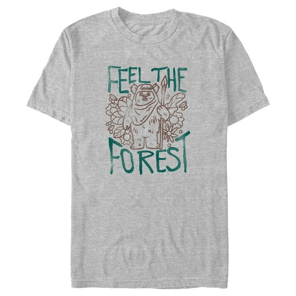 Men's Star Wars Feel the Forest Graphic Tee Athletic Heather 3X Large