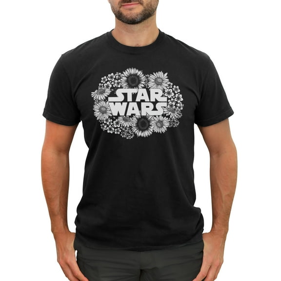 Men's Star Wars Flowers Logo Graphic T-Shirt