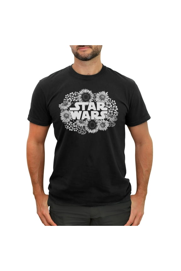 Men's Star Wars Flowers Logo Graphic T-Shirt