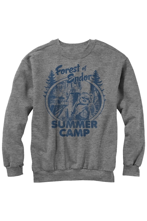 Men's Star Wars Forest of Endor Summer Camp Sweatshirt Athletic Heather Medium