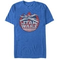 thumbnail image 1 of Men's Star Wars Fourth of July  X-Wing  Graphic Tee Royal Blue Heather Large, 1 of 4