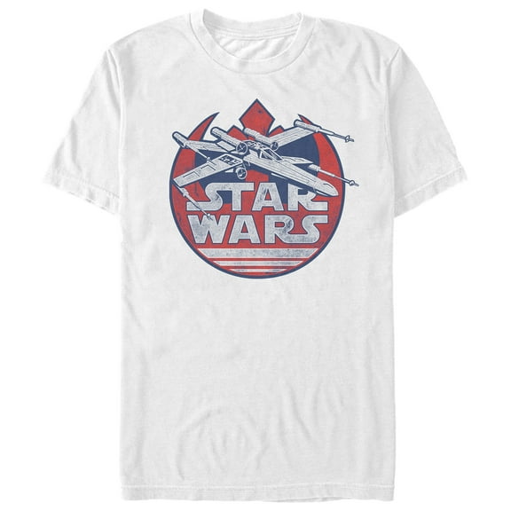 Men's Star Wars Fourth of July X-Wing Graphic Tee White 2X Large