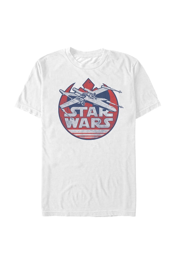Men's Star Wars Fourth of July X-Wing Graphic Tee White 2X Large