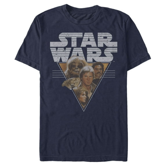 Men's Star Wars Frenemy Triangle Graphic Tee Navy Blue Large