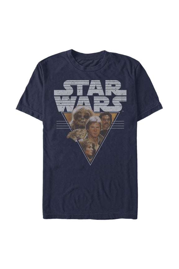 Men's Star Wars Frenemy Triangle Graphic Tee Navy Blue Large