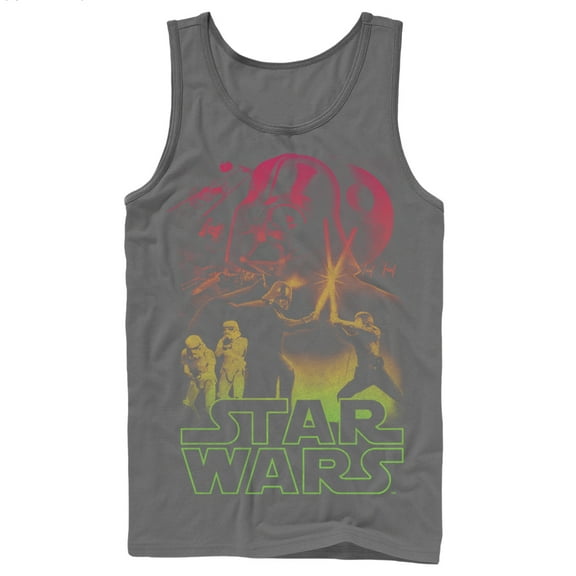 Men's Star Wars Galactic Civil War  Tank Top Charcoal X Large