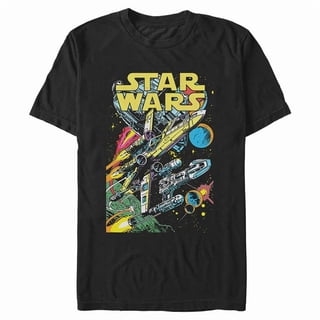 Men's Star Wars Galactic Comic Scene Graphic Tee Black Large
