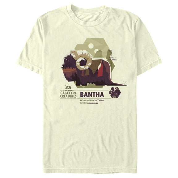 Men's Star Wars: Galaxy of Creatures The Bantha  Graphic Tee Beige Small