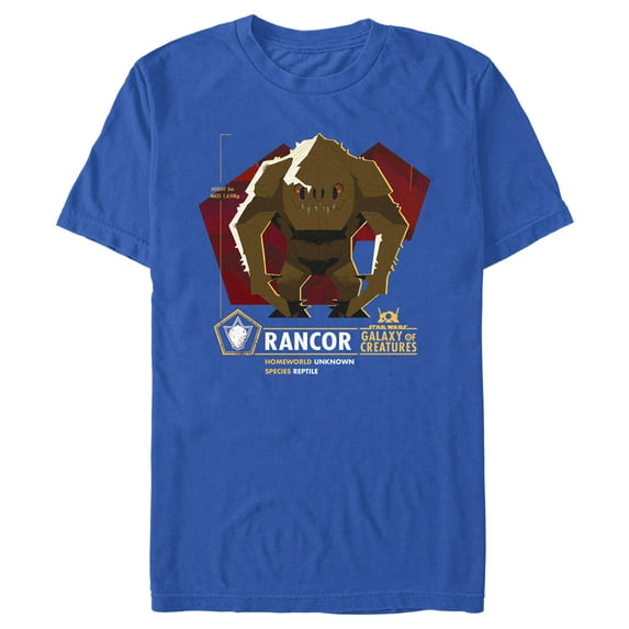 Men's Star Wars: Galaxy of Creatures The Rancor Graphic Tee Royal Blue Medium
