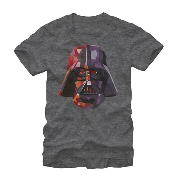 Men's Star Wars Geometric Darth Vader Graphic Tee Charcoal Heather Small