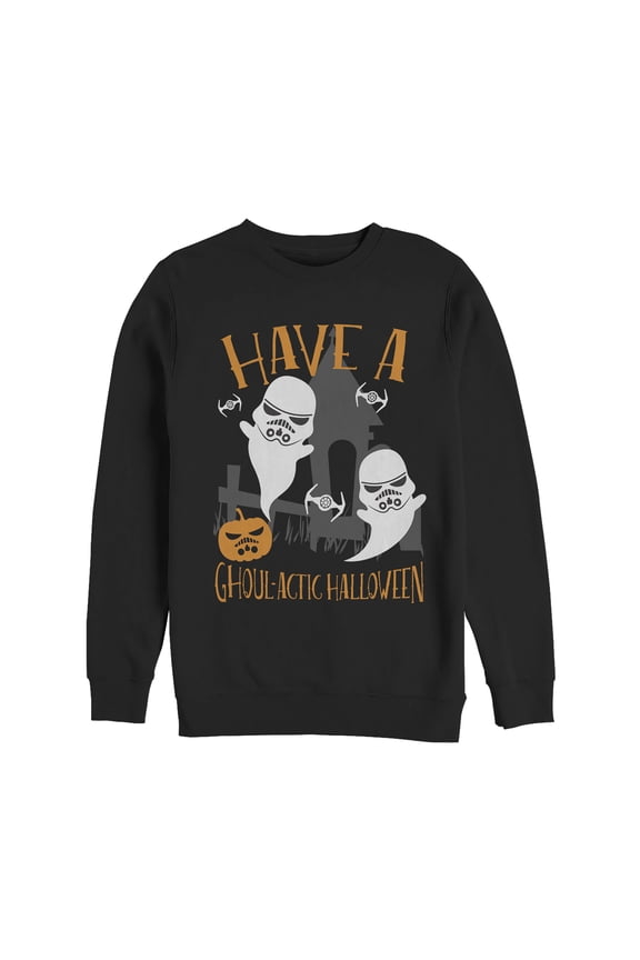 Men's Star Wars Ghoulactic Halloween Stormtrooper Sweatshirt Black X Large