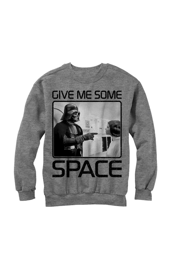 Men's Star Wars Give Me Some Space Sweatshirt Athletic Heather X Large