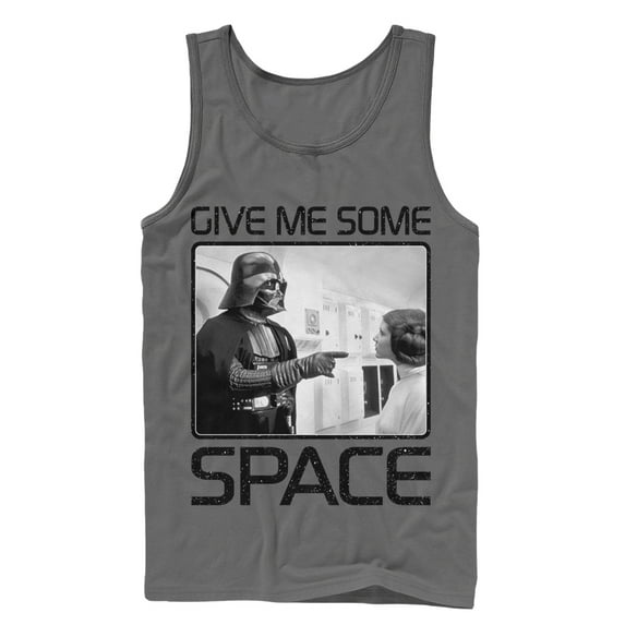 Men's Star Wars Give Me Some Space Tank Top Charcoal Medium