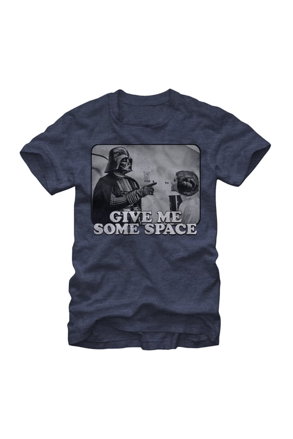 Men's Star Wars Give Vader Some Space  Graphic Tee Navy Heather Large