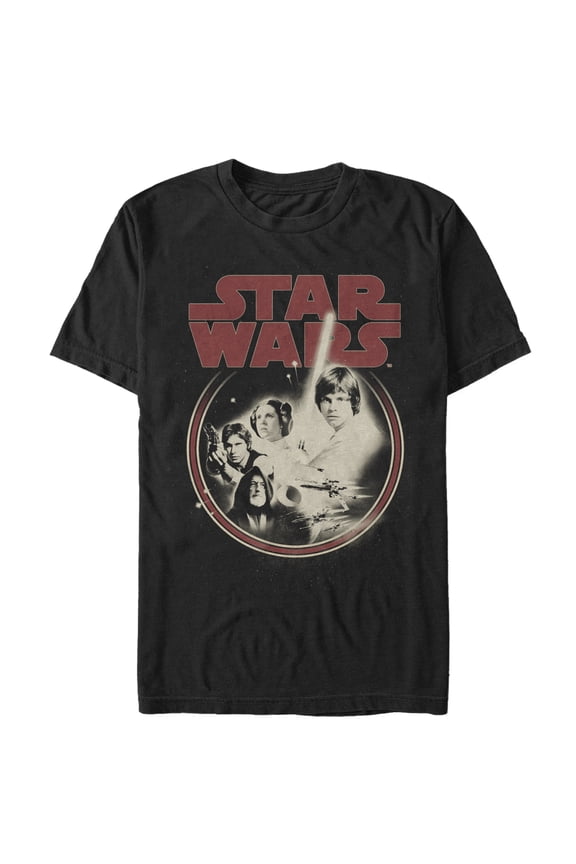 Men's Star Wars Group Picture Graphic Tee Black Large