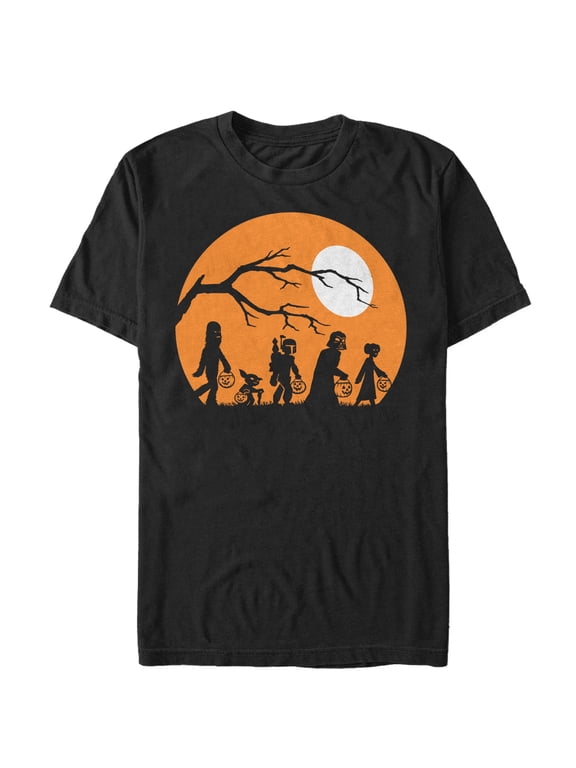 Men's Star Wars Halloween Characters Trick or Treat Graphic Tee Black Medium