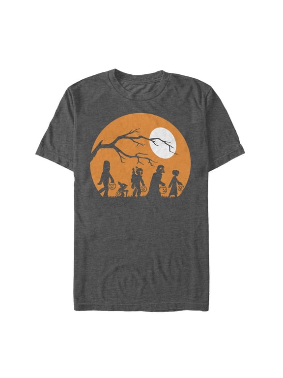 Men's Star Wars Halloween Characters Trick or Treat Graphic Tee Charcoal Heather Medium