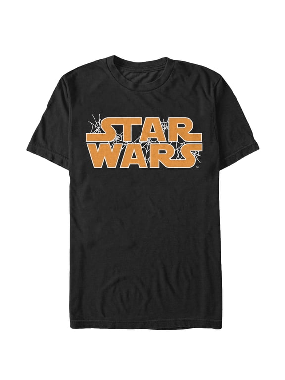 Men's Star Wars Halloween Cobweb Logo Graphic Tee Black Medium