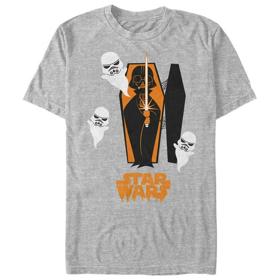 Men's Star Wars Halloween Darth Vader Coffin Graphic Tee Athletic Heather Medium