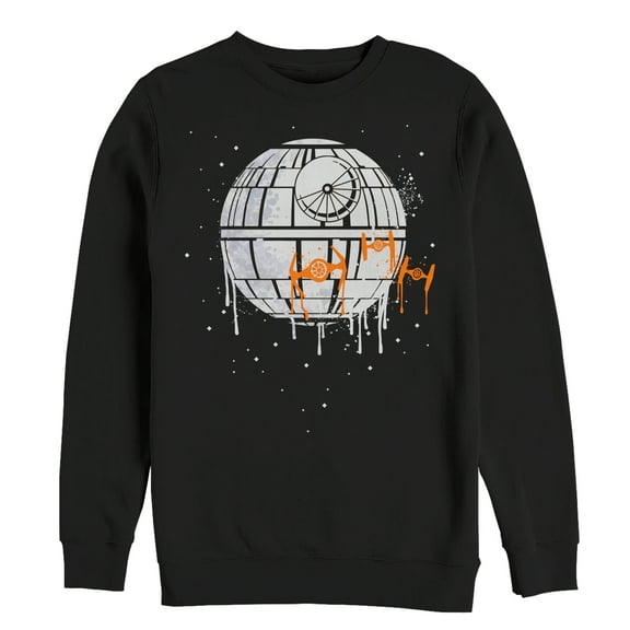 Men's Star Wars Halloween Death Star Drip  Sweatshirt Black Medium