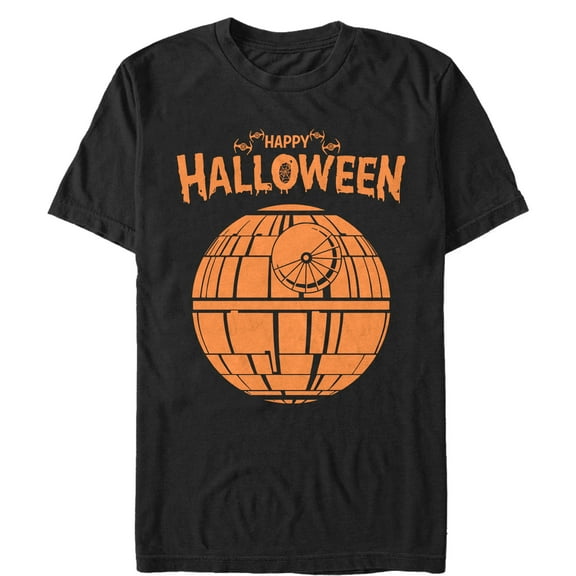 Men's Star Wars Halloween Death Star Graphic Tee Black X Large