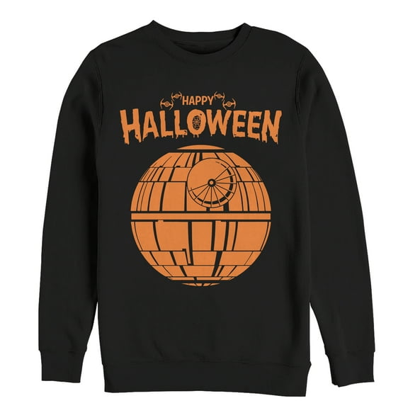 Men's Star Wars Halloween Death Star Sweatshirt Black Large