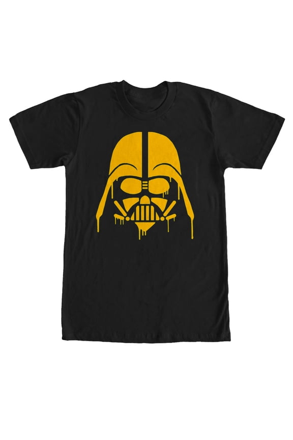 Men's Star Wars Halloween Dripping Darth Vader Helmet Graphic Tee Black Medium