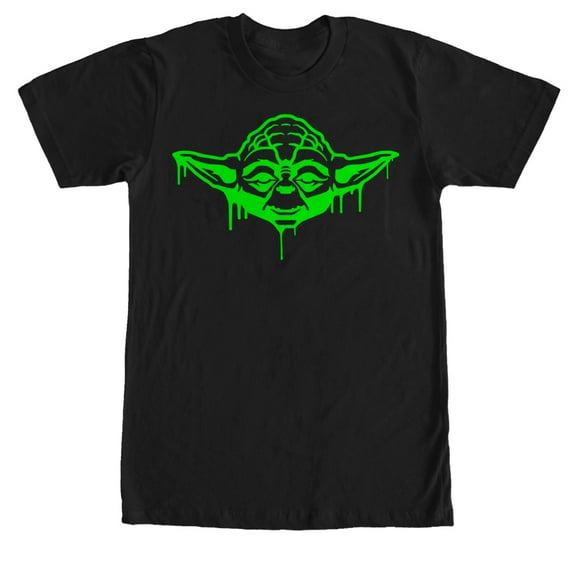 Men's Star Wars Halloween Dripping Jedi Master Yoda  Graphic Tee Black X Large