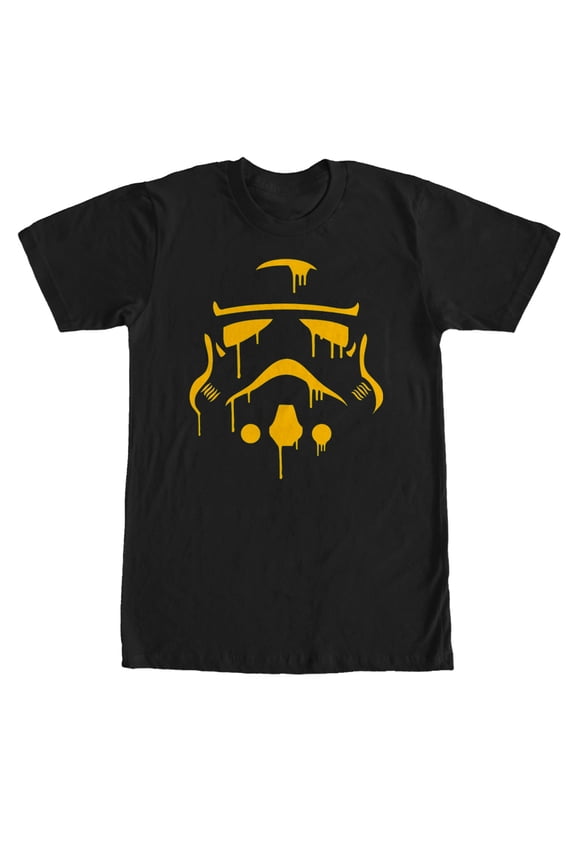 Men's Star Wars Halloween Dripping Stormtrooper Helmet Graphic Tee Black 2X Large