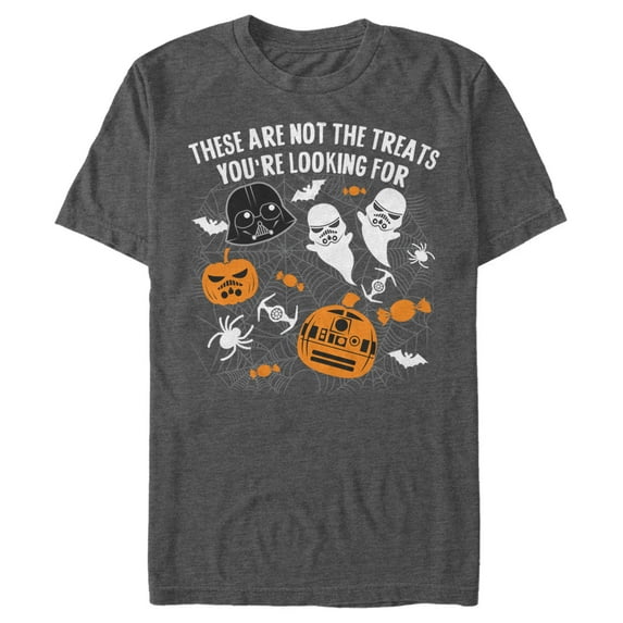 Men's Star Wars Halloween Not the Treats Graphic Tee Charcoal Heather 2X Large