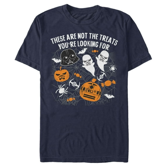 Men's Star Wars Halloween Not the Treats Graphic Tee Navy Blue 2X Large