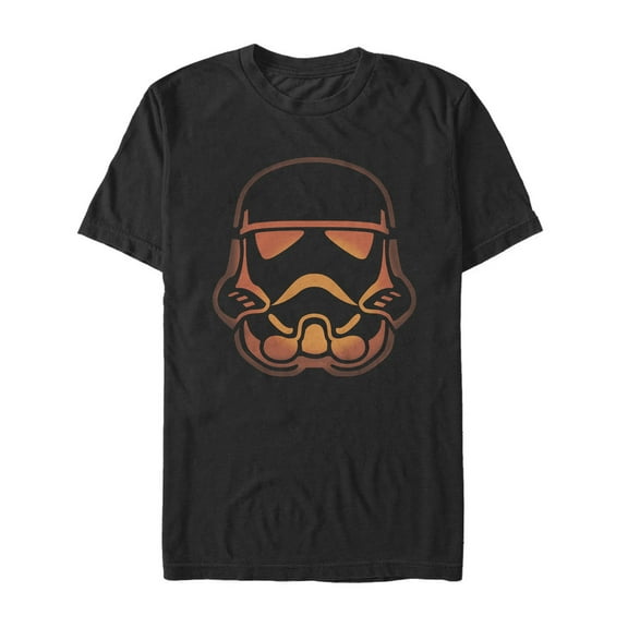 Men's Star Wars Halloween Stormtrooper Pumpkin  Graphic Tee Black Large